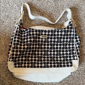 Kate Spade Black and White Geometric Shoulder Bag